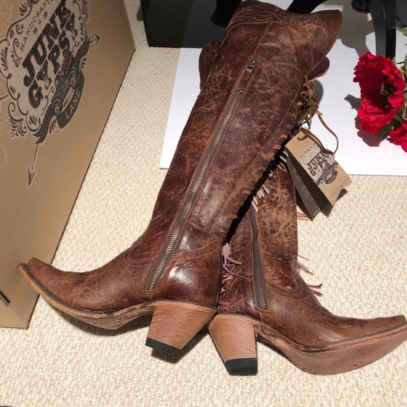 SOLD‼️NIB Junk Gypsy Spirit Animal Boho Ombré Fringe Boots Sz 6 BRAND NEW‼️SOLD - Picture 9 of 16